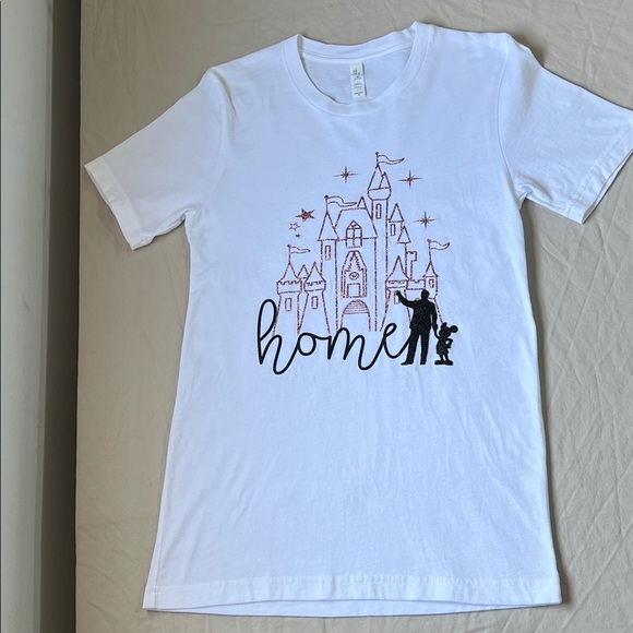 Bella Canvas Disney Castle White T-Shirt small - Picture 3 of 8